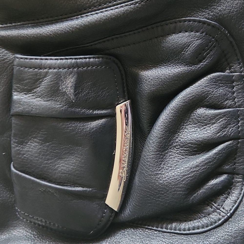 Medium black b malowsky leather bag - Picture 2 of 11